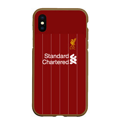 Чехол iPhone XS Max матовый Virgil van Dijk 19-20 форма, цвет: 3D-коричневый