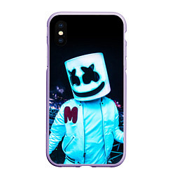 Чехол iPhone XS Max матовый MARSHMELLO, цвет: 3D-светло-сиреневый