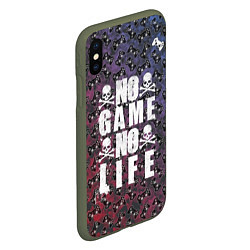 Чехол iPhone XS Max матовый No Game No Life, цвет: 3D-темно-зеленый — фото 2