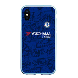 Чехол iPhone XS Max матовый Chelsea home 19-20, цвет: 3D-голубой