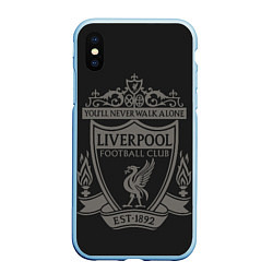 Чехол iPhone XS Max матовый Liverpool - Classic Est 1892, цвет: 3D-голубой