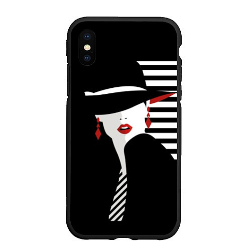 Чехол iPhone XS Max матовый Fashion / 3D-Черный – фото 1