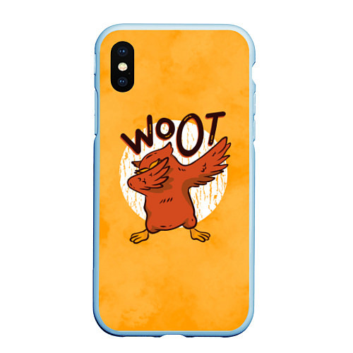 Чехол iPhone XS Max матовый Woot Dab / 3D-Голубой – фото 1