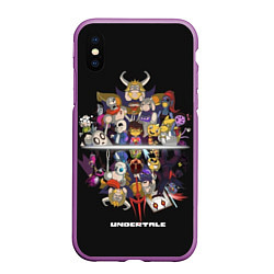 Чехол iPhone XS Max матовый Undertale, цвет: 3D-фиолетовый