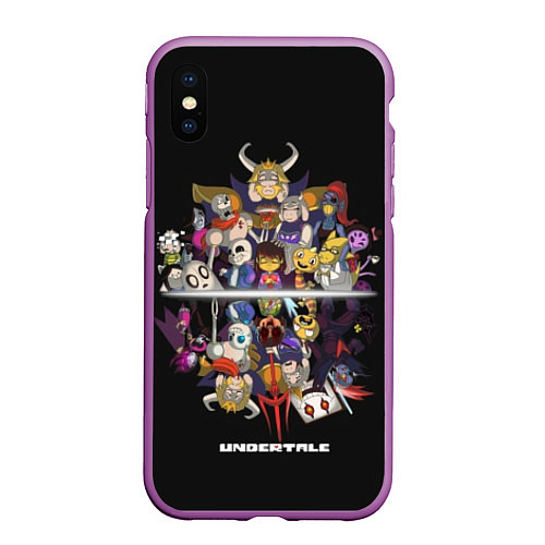 Чехол iPhone XS Max матовый Undertale / 3D-Фиолетовый – фото 1