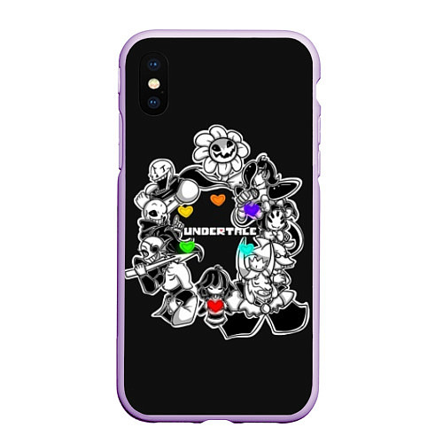 Чехол iPhone XS Max матовый Undertale / 3D-Сиреневый – фото 1