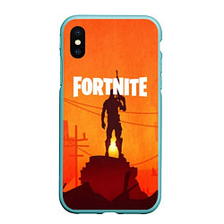 Чехол iPhone XS Max матовый Fortnite, цвет: 3D-мятный