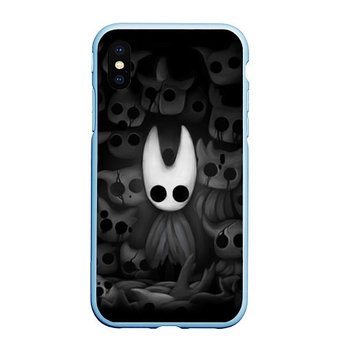 Чехол iPhone XS Max матовый Hollow Knight / 3D-Голубой – фото 1