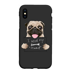 Чехол iPhone XS Max матовый I need my ??reward??, цвет: 3D-черный