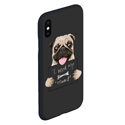 Чехол iPhone XS Max матовый I need my ??reward??, цвет: 3D-черный — фото 2