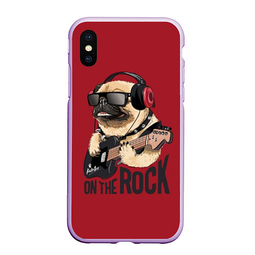 Чехол iPhone XS Max матовый On the rock / 3D-Сиреневый – фото 1