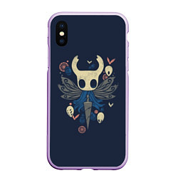 Чехол iPhone XS Max матовый Hollow Knight, цвет: 3D-сиреневый