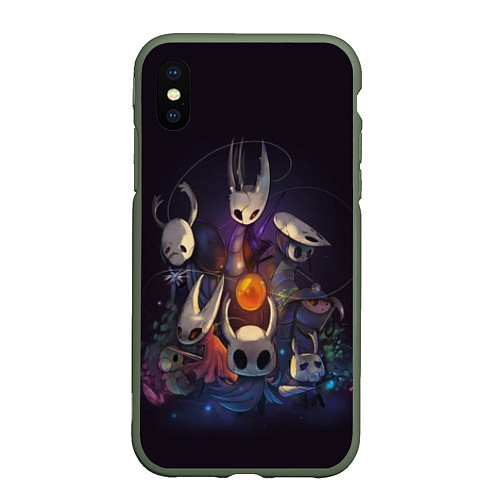 Чехол iPhone XS Max матовый Hollow Knight / 3D-Темно-зеленый – фото 1