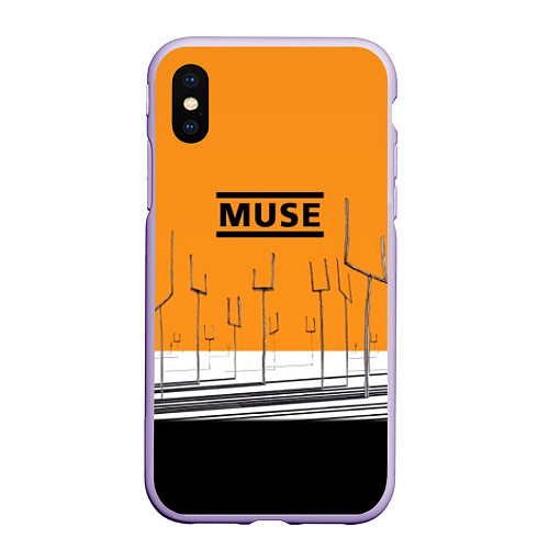 Чехол iPhone XS Max матовый Muse: Orange Mood / 3D-Светло-сиреневый – фото 1