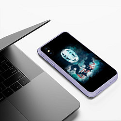 Чехол iPhone XS Max матовый Бог быстрой янтарной реки, цвет: 3D-светло-сиреневый — фото 2