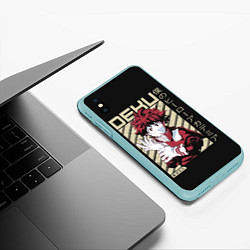 Чехол iPhone XS Max матовый Deku - My Hero Academia, цвет: 3D-мятный — фото 2