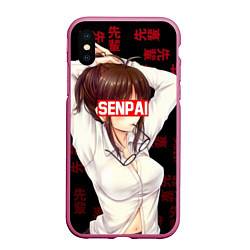 Чехол iPhone XS Max матовый Anime Senpai