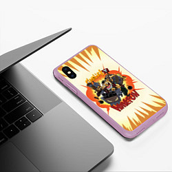 Чехол iPhone XS Max матовый Techies габен - Have Fun!, цвет: 3D-сиреневый — фото 2