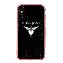 Чехол iPhone XS Max матовый Bon Jovi, цвет: 3D-баблгам