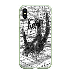 Чехол iPhone XS Max матовый Korn: The Nothing, цвет: 3D-салатовый