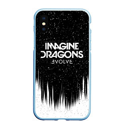 Чехол iPhone XS Max матовый IMAGINE DRAGONS, цвет: 3D-голубой