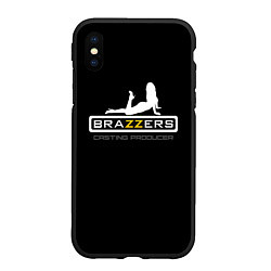 Чехол iPhone XS Max матовый Brazzers casting producer, цвет: 3D-черный