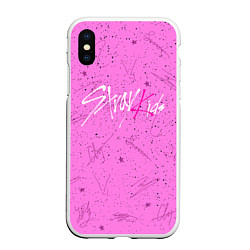 Чехол iPhone XS Max матовый STRAY KIDS АВТОГРАФЫ, цвет: 3D-белый