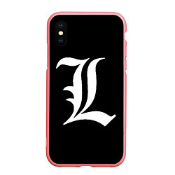 Чехол iPhone XS Max матовый DEATH NOTE ТЕТРАДЬ СМЕРТИ L, цвет: 3D-баблгам