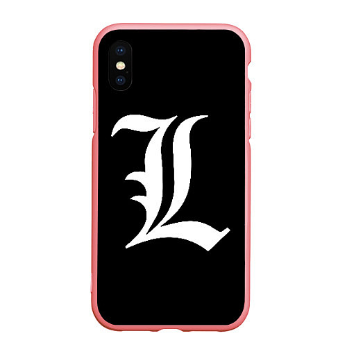 Чехол iPhone XS Max матовый DEATH NOTE ТЕТРАДЬ СМЕРТИ L / 3D-Баблгам – фото 1