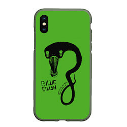 Чехол iPhone XS Max матовый BILLIE EILISH, цвет: 3D-темно-зеленый
