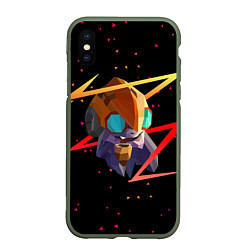 Чехол iPhone XS Max матовый Dota 2 Tinker, цвет: 3D-темно-зеленый