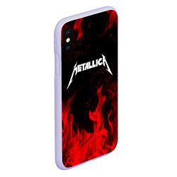 Чехол iPhone XS Max матовый METALLICA НА СПИНЕ, цвет: 3D-светло-сиреневый — фото 2