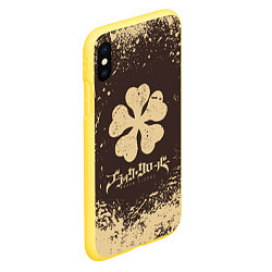 Чехол iPhone XS Max матовый ЧЁРНЫЙ КЛЕВЕР, цвет: 3D-желтый — фото 2