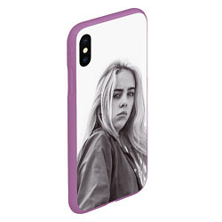 Чехол iPhone XS Max матовый BILLIE EILISH, цвет: 3D-фиолетовый — фото 2