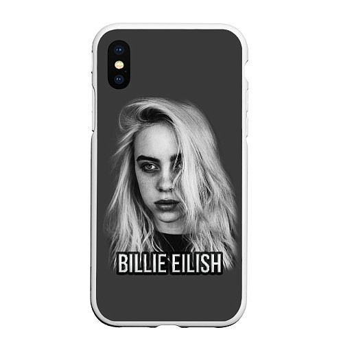 Чехол iPhone XS Max матовый BILLIE EILISH / 3D-Белый – фото 1