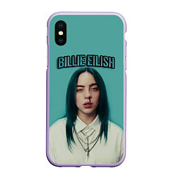 Чехол iPhone XS Max матовый BILLIE EILISH, цвет: 3D-светло-сиреневый