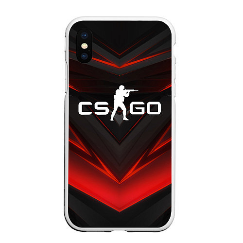 Чехол iPhone XS Max матовый CS GO logo / 3D-Белый – фото 1