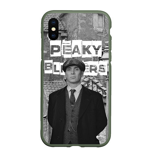 Чехол iPhone XS Max матовый Peaky Blinders / 3D-Темно-зеленый – фото 1