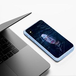 Чехол iPhone XS Max матовый Billie Eilish: Ocean Eyes, цвет: 3D-голубой — фото 2