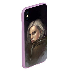 Чехол iPhone XS Max матовый Billie Eilish, цвет: 3D-сиреневый — фото 2