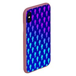 Чехол iPhone XS Max матовый Billie Eilish: Violet Pattern, цвет: 3D-малиновый — фото 2