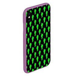 Чехол iPhone XS Max матовый Billie Eilish: Acid Pattern, цвет: 3D-фиолетовый — фото 2