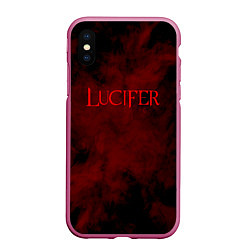 Чехол iPhone XS Max матовый LUCIFER КРЫЛЬЯ