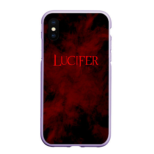 Чехол iPhone XS Max матовый LUCIFER КРЫЛЬЯ / 3D-Светло-сиреневый – фото 1