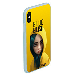 Чехол iPhone XS Max матовый BILLIE EILISH: Yellow Girl, цвет: 3D-голубой — фото 2