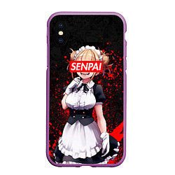 Чехол iPhone XS Max матовый Toga Himiko, цвет: 3D-фиолетовый