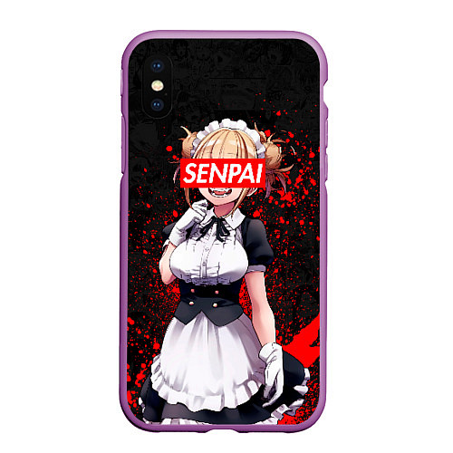 Чехол iPhone XS Max матовый Toga Himiko / 3D-Фиолетовый – фото 1