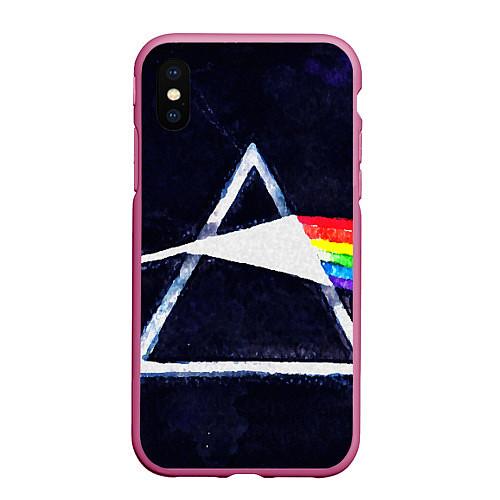 Чехол iPhone XS Max матовый PINK FLOYD / 3D-Малиновый – фото 1