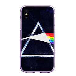 Чехол iPhone XS Max матовый PINK FLOYD, цвет: 3D-сиреневый