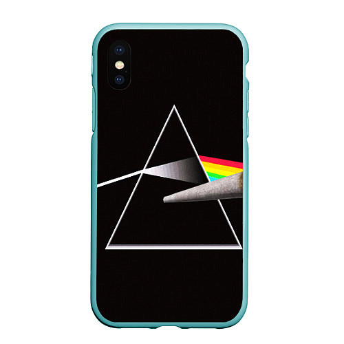 Чехол iPhone XS Max матовый PINK FLOYD / 3D-Мятный – фото 1